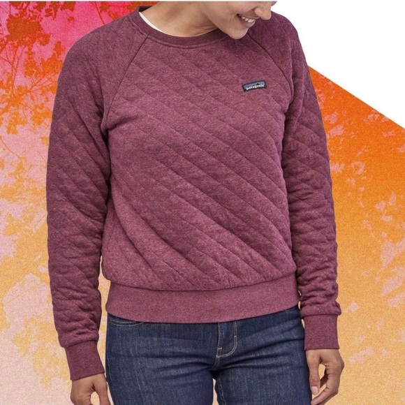 Patagonia Tops - Patagonia Quilted Casual Sweatshirt Sz M Cranberry Color